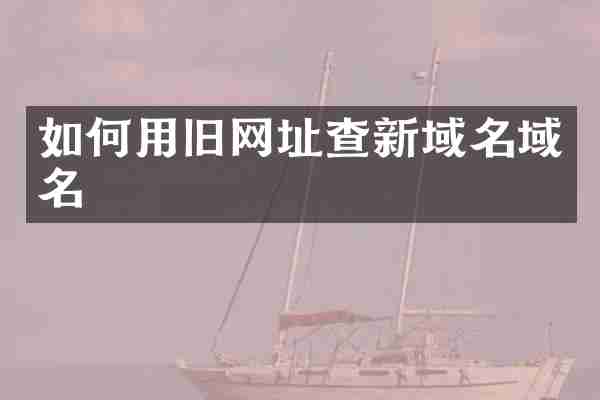 如何用旧网址查新域名域名