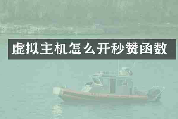 虚拟主机怎么开秒赞函数