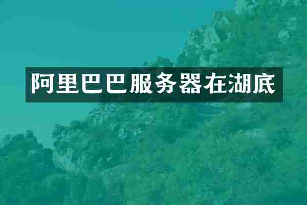 阿里巴巴服务器在湖底