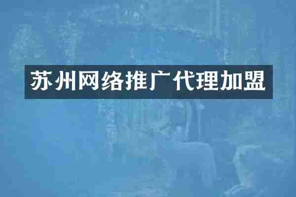苏州网络推广代理加盟