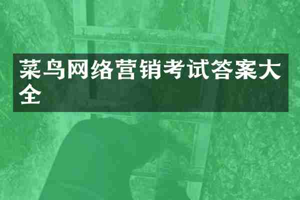 菜鸟网络营销考试答案大全