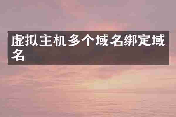 虚拟主机多个域名绑定域名