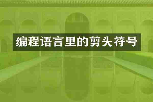 编程语言里的剪头符号