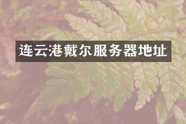 连云港戴尔服务器地址