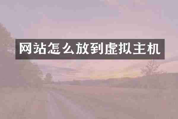网站怎么放到虚拟主机
