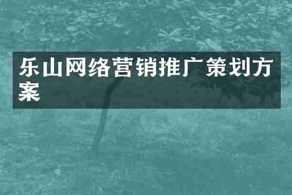 乐山网络营销推广策划方案