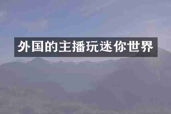 外国的主播玩迷你世界