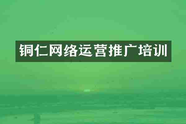 铜仁网络运营推广培训