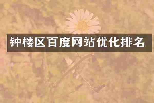 钟楼区百度网站优化排名