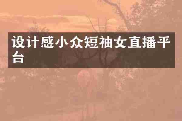设计感小众短袖女直播平台