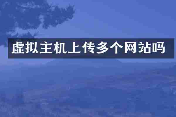 虚拟主机上传多个网站吗
