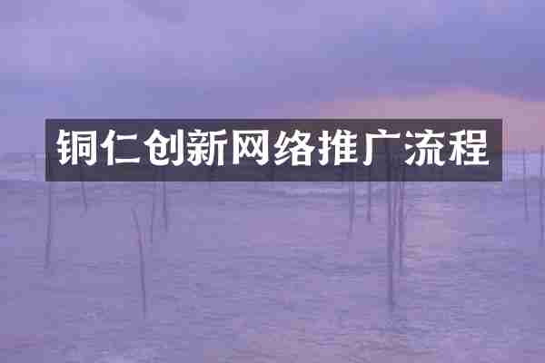 铜仁创新网络推广流程