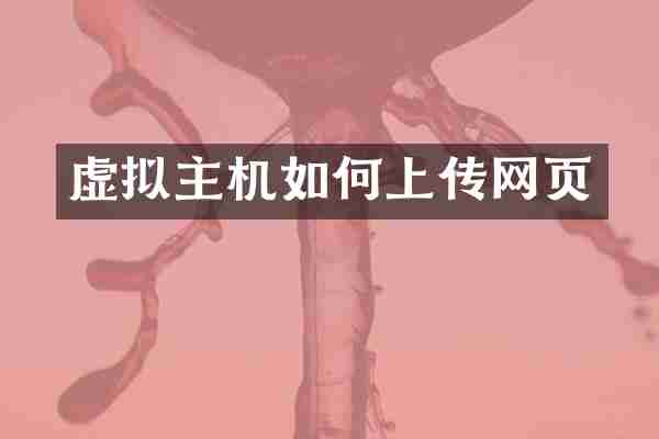 虚拟主机如何上传网页