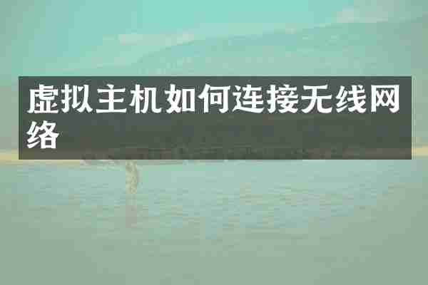 虚拟主机如何连接无线网络