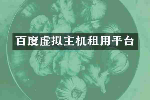 百度虚拟主机租用平台