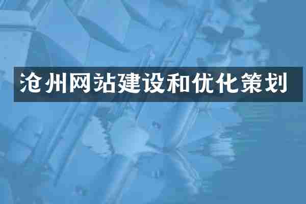 沧州网站建设和优化策划