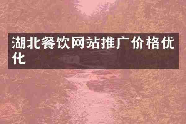 湖北餐饮网站推广价格优化