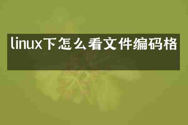 linux下怎么看文件编码格式
