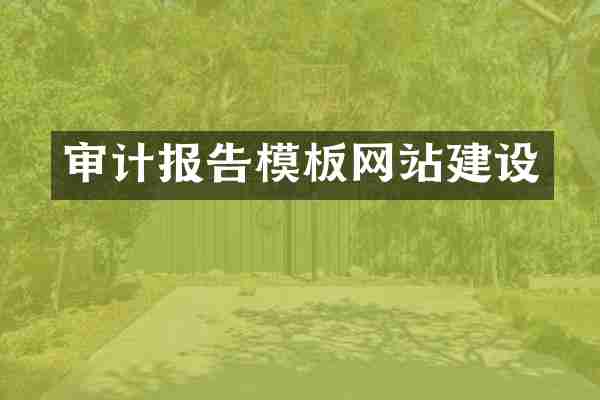 审计报告模板网站建设