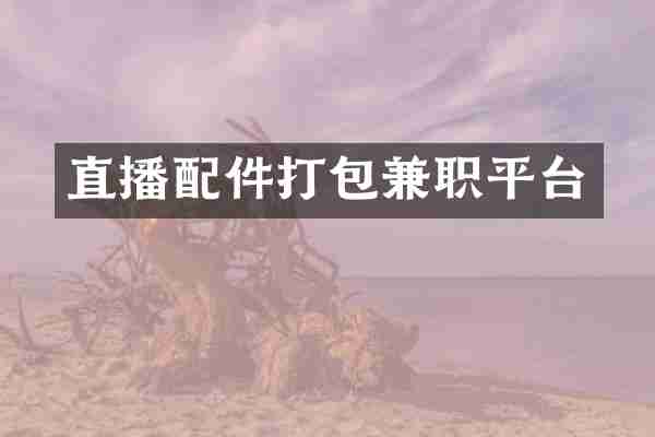 直播配件打包兼职平台