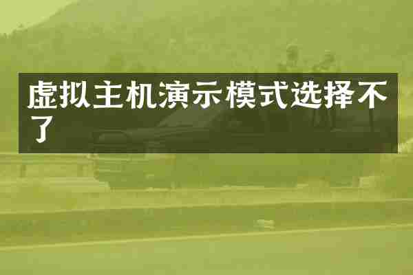 虚拟主机演示模式选择不了