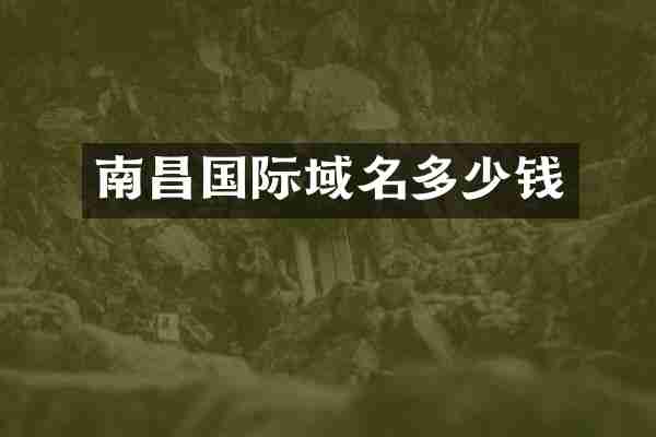 南昌国际域名多少钱