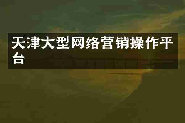 天津大型网络营销操作平台
