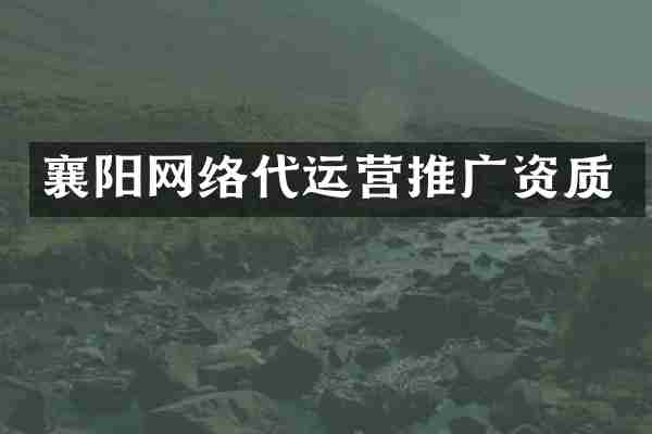 襄阳网络代运营推广资质