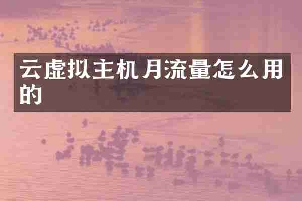 云虚拟主机月流量怎么用的