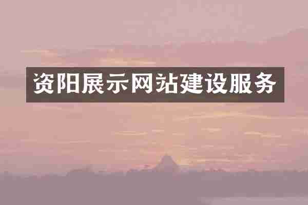 资阳展示网站建设服务
