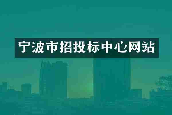 宁波市招投标中心网站