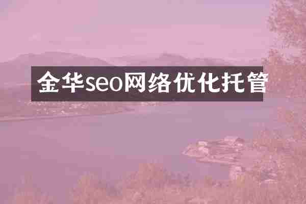 金华seo网络优化托管