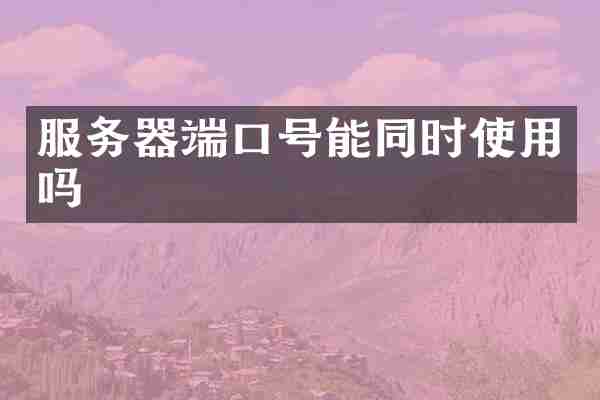 服务器端口号能同时使用吗