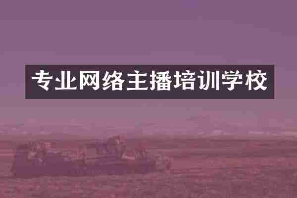 专业网络主播培训学校