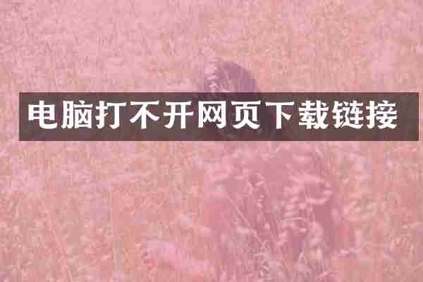 电脑打不开网页下载链接