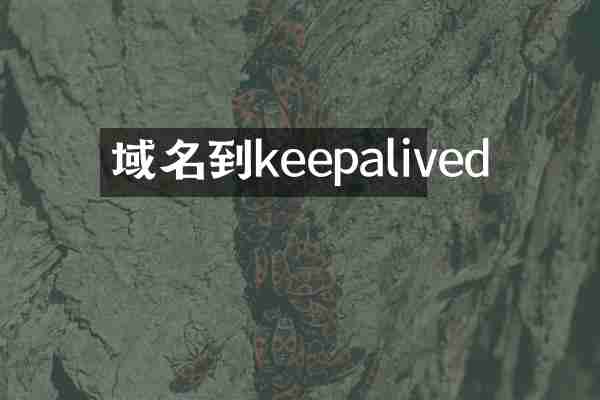 域名到keepalived