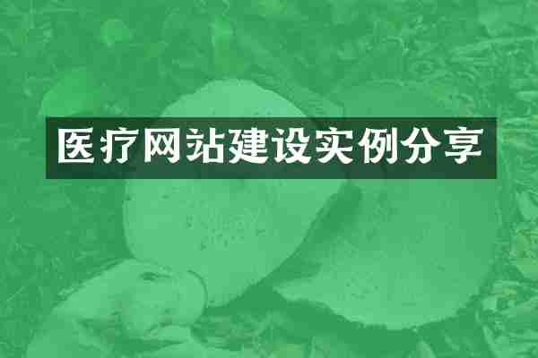 医疗网站建设实例分享