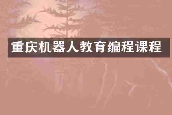 重庆机器人教育编程课程
