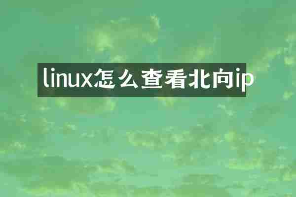 linux怎么查看北向ip