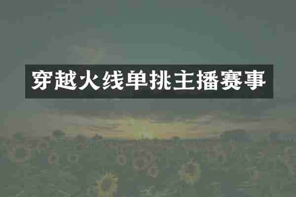 穿越火线单挑主播赛事