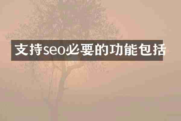 支持seo必要的功能包括