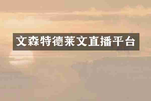 文森特德莱文直播平台