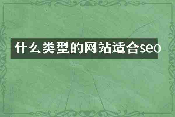 什么类型的网站适合seo