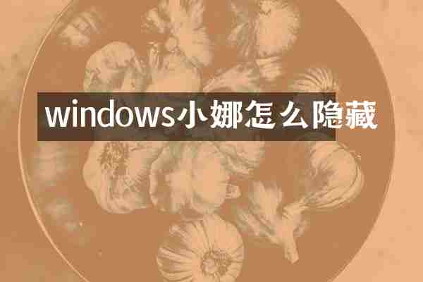 windows小娜怎么隐藏
