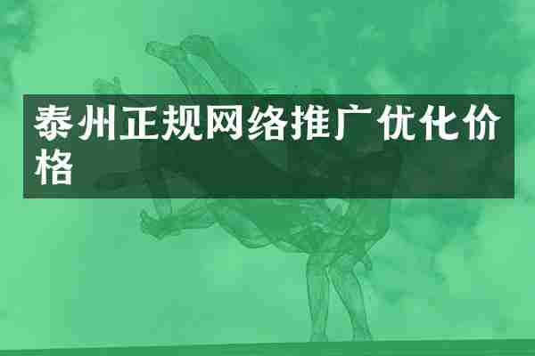 泰州正规网络推广优化价格