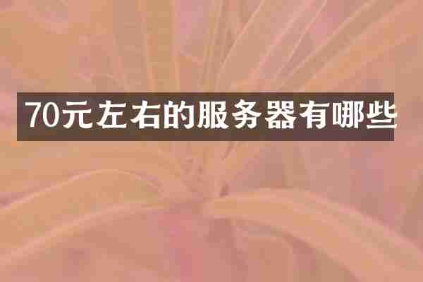 70元左右的服务器有哪些