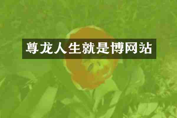 尊龙人生就是博网站