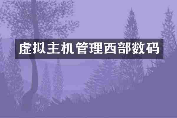 虚拟主机管理西部数码
