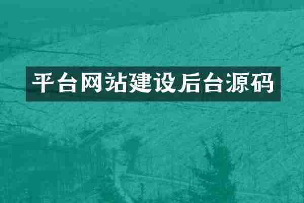 平台网站建设后台源码