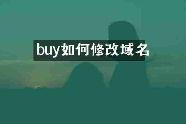 buy如何修改域名